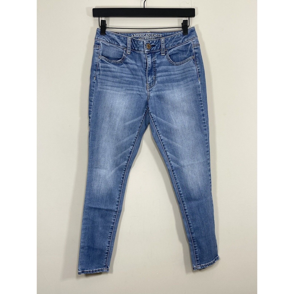 American Eagle Womens Hi Rise Jegging Stretch Size 4 Light Wash